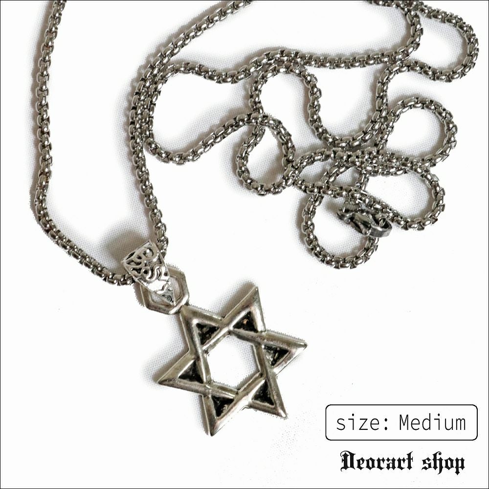 BY1171 ヘキサグラム・六芒星・ネックレス [charm size : M