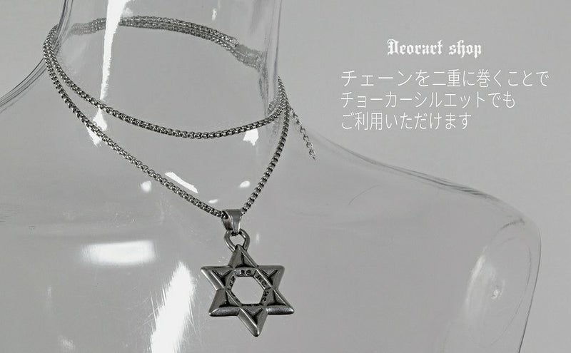 Deorart,ディオラート,ゴシック,パンクロック,オカルト,ネックレス,チョーカー,六芒星,タロット,ヘキサグラム,pendant,necklace,cult,Jrock,emo,fashion,accessory,japan,anime,Vkei,