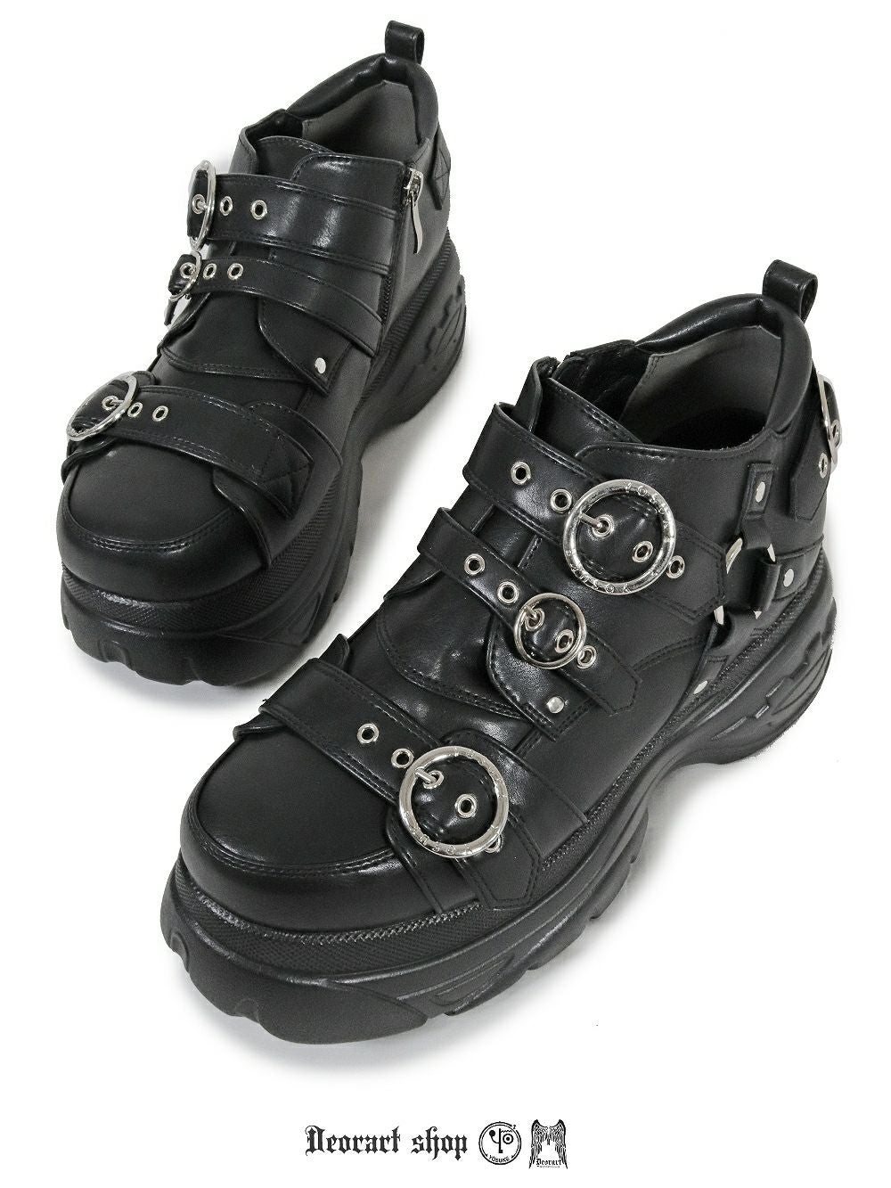 Deorart,ディオラート,通販,ベルト,Oリング,ハーネス,ハトメ,シューズ,厚底ブーツ,ショートブーツ,かっこいい,かわいい,レディース,ゴシックファッション,V系ファッション,地雷系女子,地雷系男子,歩きやすい,ベルト付,疲れにくい