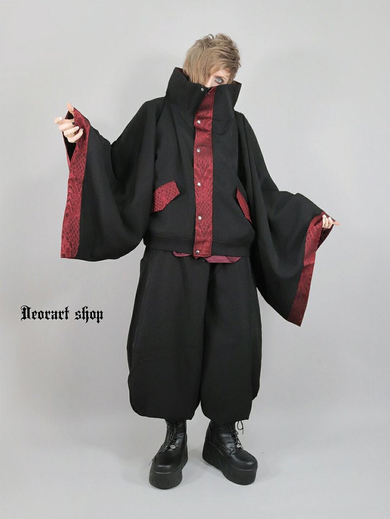 Deorart,ディオラート,冬コート,アウター,V系,ヴィジュアル系,ホスト,バンド,着物袖,和装,トンビコート,忍,コート,暁,ジャケット,振袖,妖怪妖怪,通販, Y2K,Vkei,anime,goth,emo,fashion,japan,kimono,ninjya,akatsuki,naruto,geisha,,Jrock