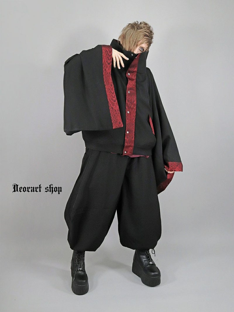 Deorart,ディオラート,冬コート,アウター,V系,ヴィジュアル系,ホスト,バンド,着物袖,和装,トンビコート,忍,コート,暁,ジャケット,振袖,妖怪妖怪,通販, Y2K,Vkei,anime,goth,emo,fashion,japan,kimono,ninjya,akatsuki,naruto,geisha,,Jrock