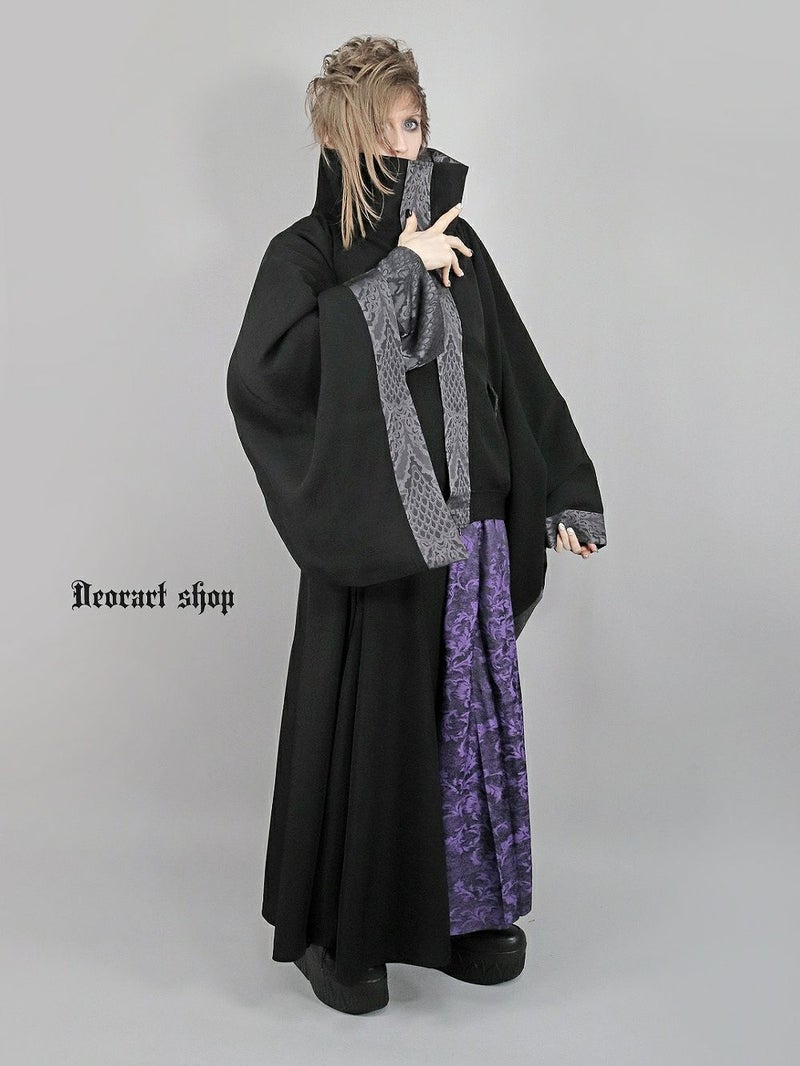 Deorart,ディオラート,冬コート,アウター,V系,ヴィジュアル系,ホスト,バンド,着物袖,和装,トンビコート,忍,コート,暁,ジャケット,振袖,妖怪妖怪,通販, Y2K,Vkei,anime,goth,emo,fashion,japan,kimono,ninjya,akatsuki,naruto,geisha,,Jrock