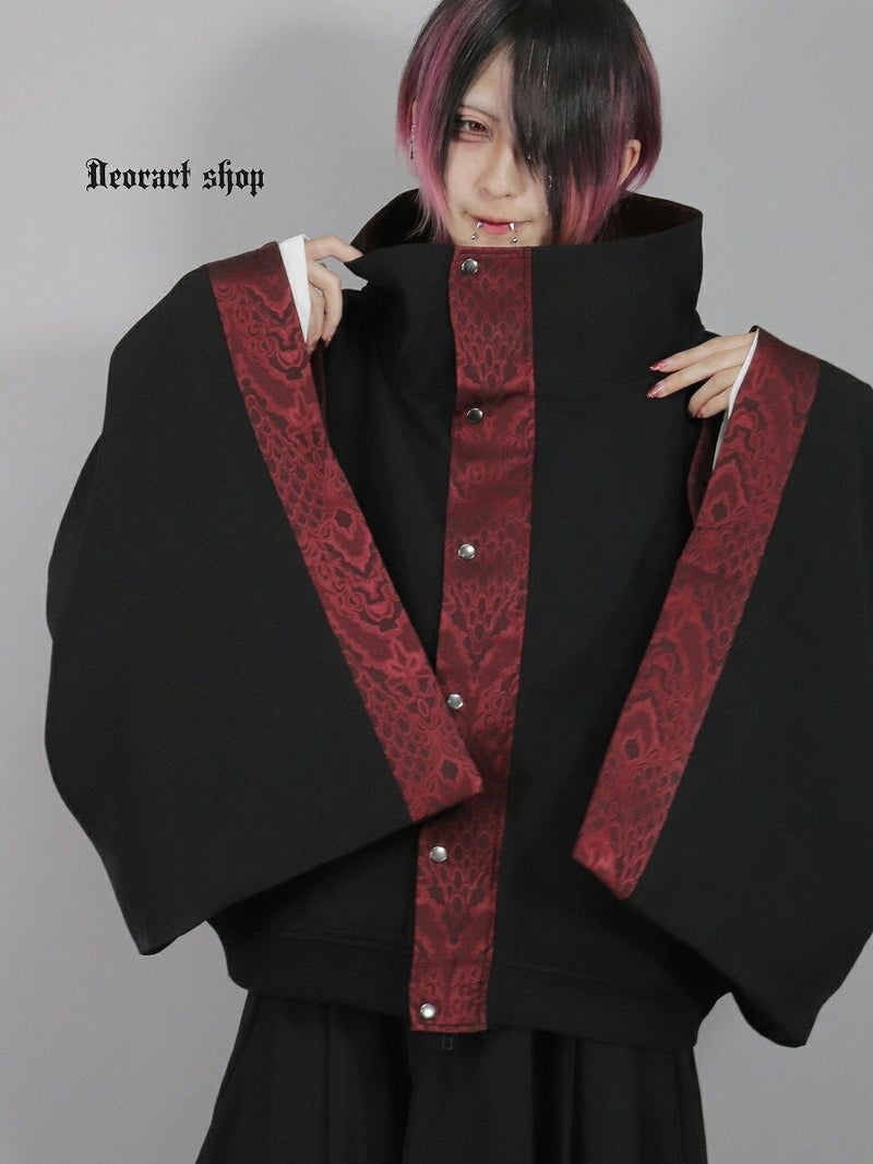 Deorart,ディオラート,冬コート,アウター,V系,ヴィジュアル系,ホスト,バンド,着物袖,和装,トンビコート,忍,コート,暁,ジャケット,振袖,妖怪妖怪,通販, Y2K,Vkei,anime,goth,emo,fashion,japan,kimono,ninjya,akatsuki,naruto,geisha,,Jrock