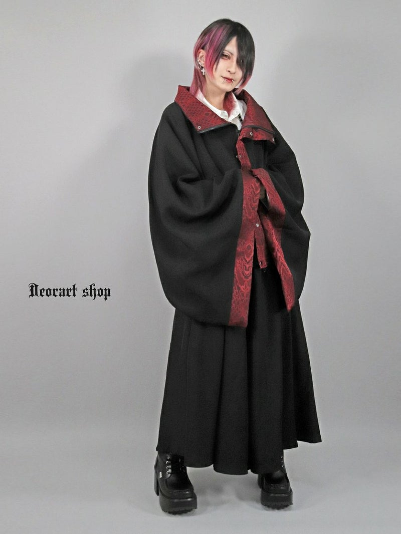 Deorart,ディオラート,冬コート,アウター,V系,ヴィジュアル系,ホスト,バンド,着物袖,和装,トンビコート,忍,コート,暁,ジャケット,振袖,妖怪妖怪,通販, Y2K,Vkei,anime,goth,emo,fashion,japan,kimono,ninjya,akatsuki,naruto,geisha,,Jrock