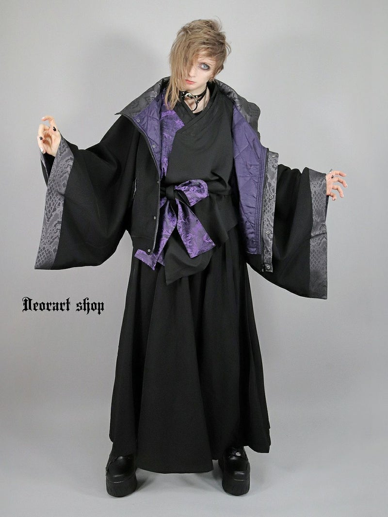 Deorart,ディオラート,冬コート,アウター,V系,ヴィジュアル系,ホスト,バンド,着物袖,和装,トンビコート,忍,コート,暁,ジャケット,振袖,妖怪妖怪,通販, Y2K,Vkei,anime,goth,emo,fashion,japan,kimono,ninjya,akatsuki,naruto,geisha,,Jrock