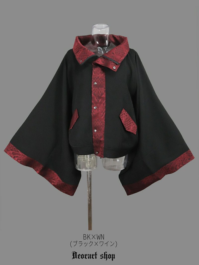Deorart,ディオラート,冬コート,アウター,V系,ヴィジュアル系,ホスト,バンド,着物袖,和装,トンビコート,神父,エクソシスト,ジャケット,吸血鬼,ヴァンパイア,通販, Y2K,Vkei,anime,goth,emo,fashion,japan,kimono,ninjya,geisha,,Jrock