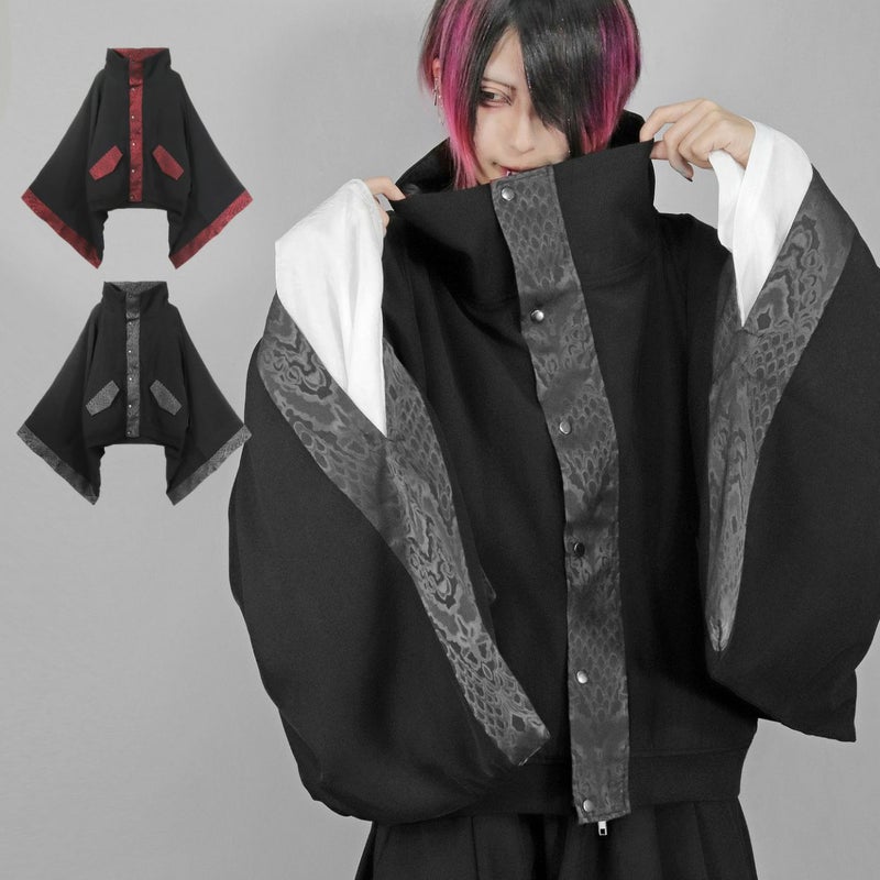 Deorart,ディオラート,冬コート,アウター,V系,ヴィジュアル系,ホスト,バンド,着物袖,和装,トンビコート,忍,コート,暁,ジャケット,振袖,妖怪妖怪,通販, Y2K,Vkei,anime,goth,emo,fashion,japan,kimono,ninjya,akatsuki,naruto,geisha,,Jrock