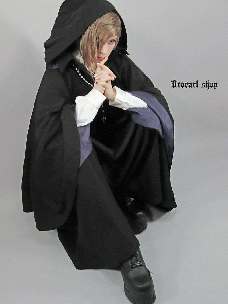 Deorart,ディオラート,冬コート,アウター,V系,ヴィジュアル系,ホスト,バンド,着物袖,和装,トンビコート,神父,エクソシスト,ジャケット,吸血鬼,ヴァンパイア,通販, Y2K,Vkei,anime,goth,emo,fashion,japan,kimono,ninjya,geisha,,Jrock