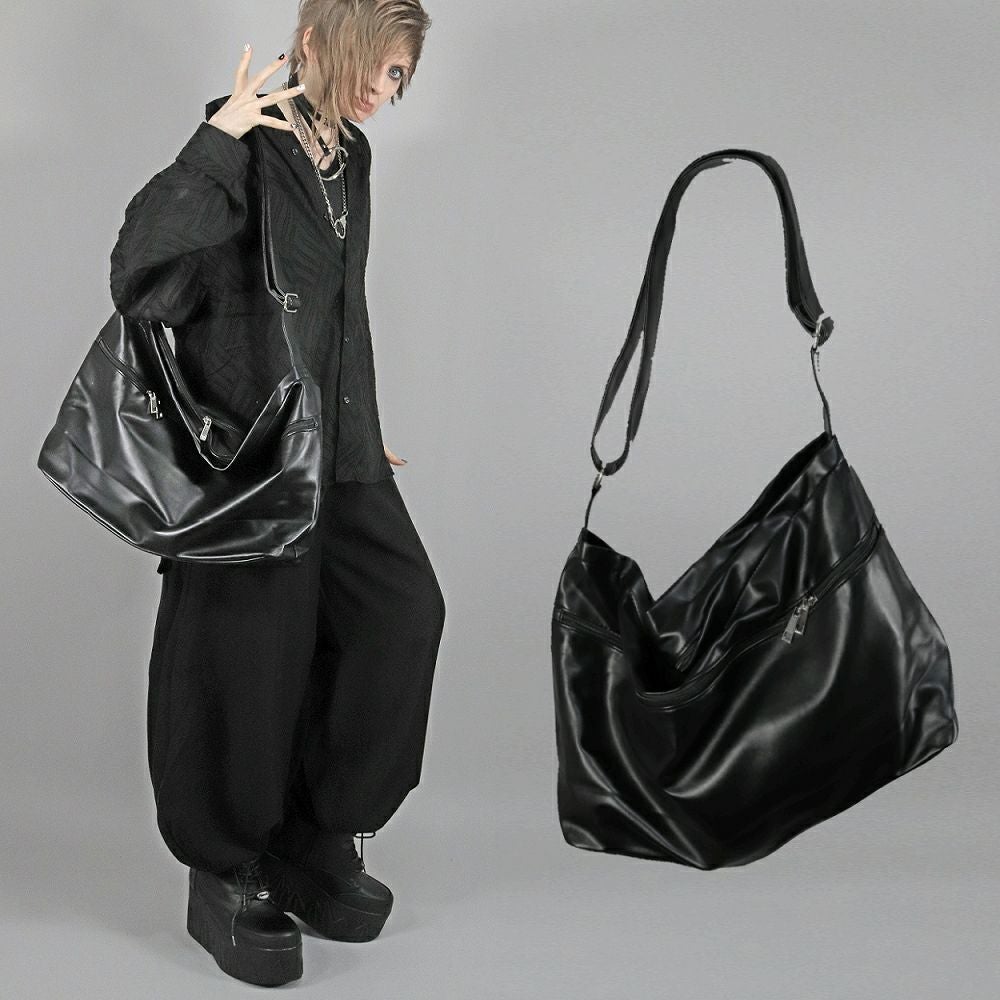 BY3064 ジップデザイン フェイクレザー ショルダーバッグ | Deorart shop