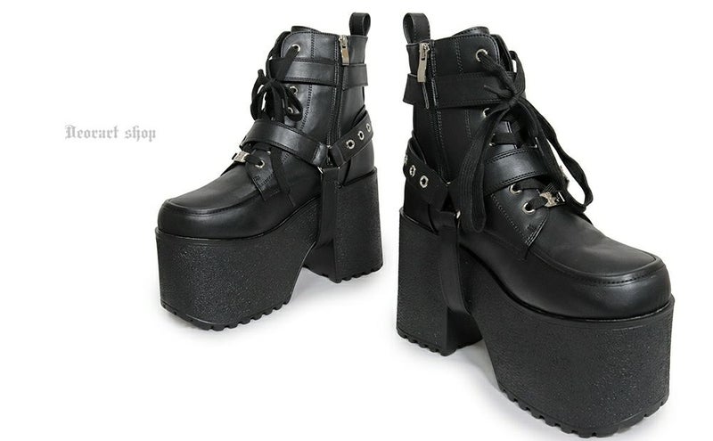 Deorart,ディオラート,厚底ブーツ,ブーツ,原宿系ファッション,ベルト付,通販,20代,30代,40代,V系ファッション,秋冬,レディース,メンズ