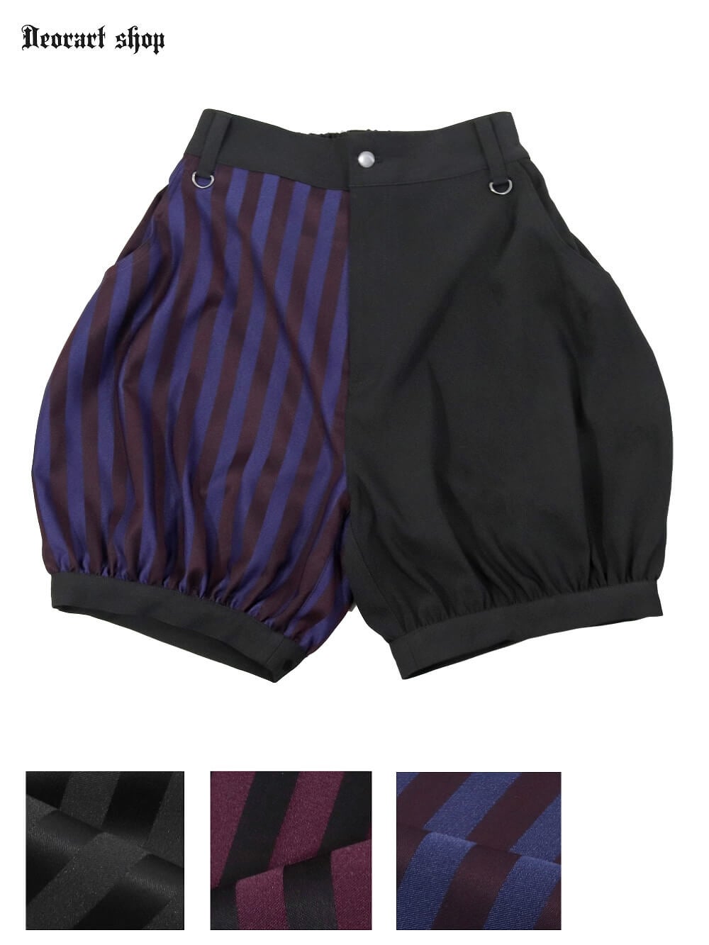 Deorart,ディオラート,V系,ストライプ,ホラー,地雷系,執事風ギャルソン,マント,王子,カボチャパンツ,ドロワーズ,バルーンショートパンツ,ショートパンツ,中世,セットアップ,V系,ヴィジュアル系,コーデ,ホスト,コンカフェ,ライブ,ファッション,ダンス衣装,メンズ,レディス,男装