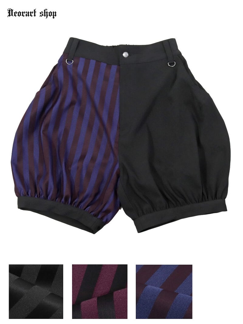 Deorart,ディオラート,V系,ストライプ,ホラー,地雷系,執事風ギャルソン,マント,王子,カボチャパンツ,ドロワーズ,バルーンショートパンツ,ショートパンツ,中世,セットアップ,V系,ヴィジュアル系,コーデ,ホスト,コンカフェ,ライブ,ファッション,ダンス衣装,メンズ,レディス,男装
