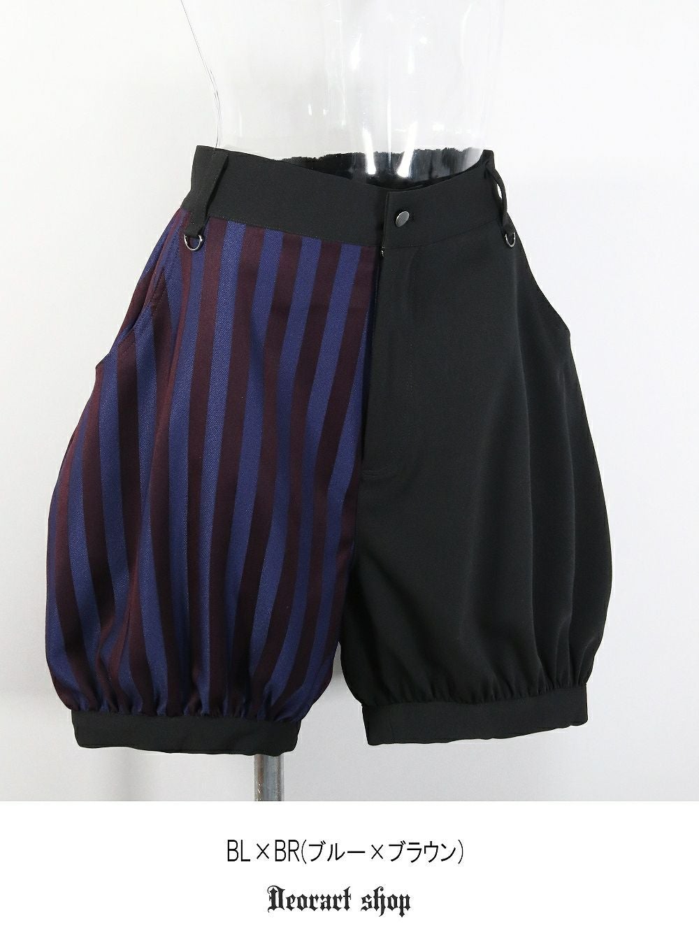 Deorart,ディオラート,V系,ストライプ,ホラー,地雷系,執事風ギャルソン,マント,王子,カボチャパンツ,ドロワーズ,バルーンショートパンツ,ショートパンツ,中世,セットアップ,V系,ヴィジュアル系,コーデ,ホスト,コンカフェ,ライブ,ファッション,ダンス衣装,メンズ,レディス,男装