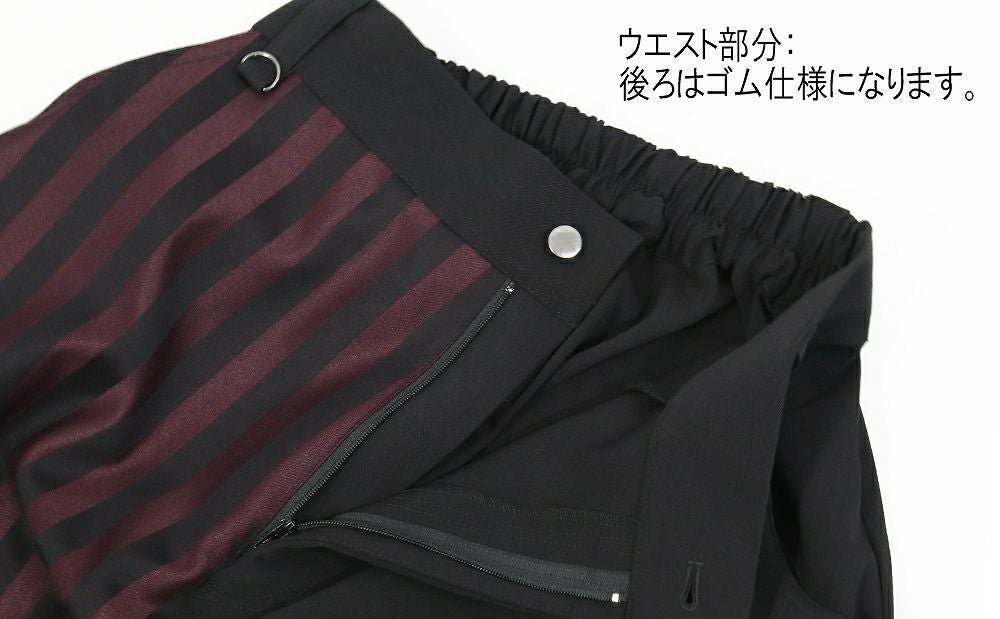 Deorart,ディオラート,V系,ストライプ,ホラー,地雷系,執事風ギャルソン,マント,王子,カボチャパンツ,ドロワーズ,バルーンショートパンツ,ショートパンツ,中世,セットアップ,V系,ヴィジュアル系,コーデ,ホスト,コンカフェ,ライブ,ファッション,ダンス衣装,メンズ,レディス,男装