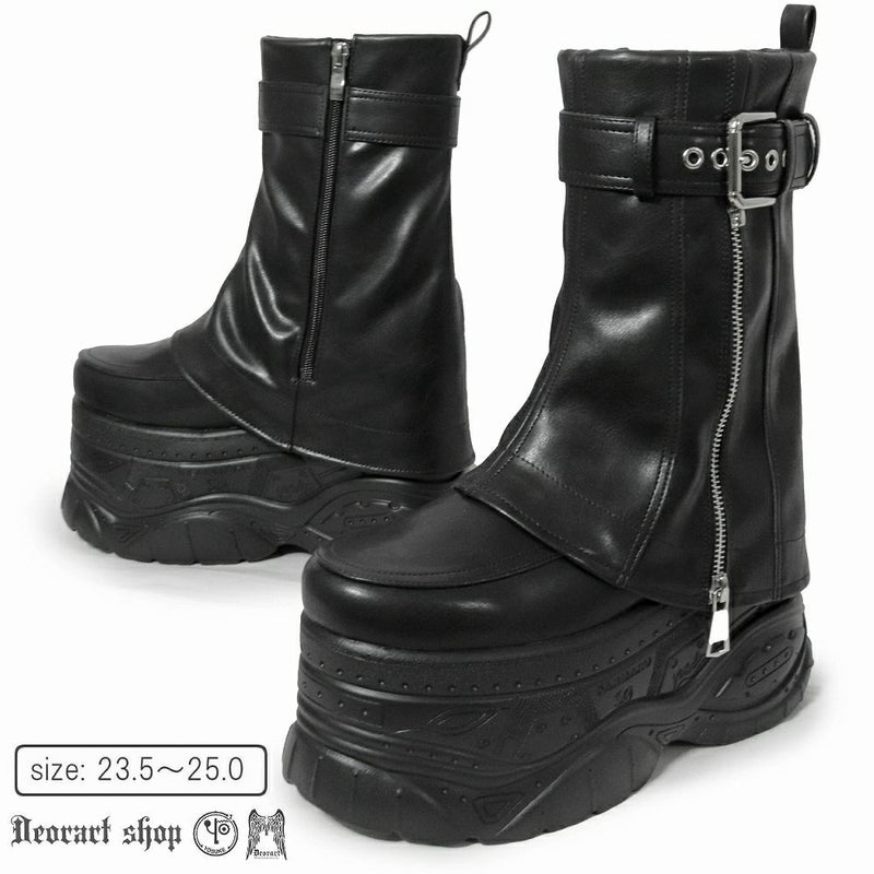 Deorart,ディオラート,靴,厚底,yosuke,カバー付きブーツ,レッグカバー,ベルト付き,ブーツ,Y2K,ゴシック,ファッション,ロングブーツ,大きいサイズ,丈夫,歩きやすい,シューズ,通販,原宿系,地雷系,バンギャ,