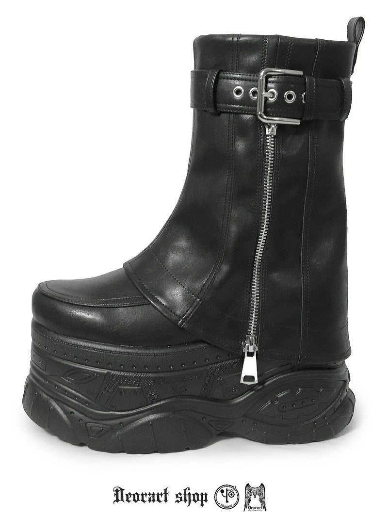 Deorart,ディオラート,靴,厚底,yosuke,カバー付きブーツ,レッグカバー,ベルト付き,ブーツ,Y2K,ゴシック,ファッション,ロングブーツ,大きいサイズ,丈夫,歩きやすい,シューズ,通販,原宿系,地雷系,バンギャ,