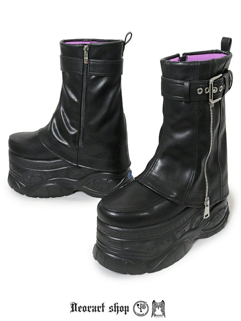 Deorart,ディオラート,靴,厚底,yosuke,カバー付きブーツ,レッグカバー,ベルト付き,ブーツ,Y2K,ゴシック,ファッション,ロングブーツ,大きいサイズ,丈夫,歩きやすい,シューズ,通販,原宿系,地雷系,バンギャ,