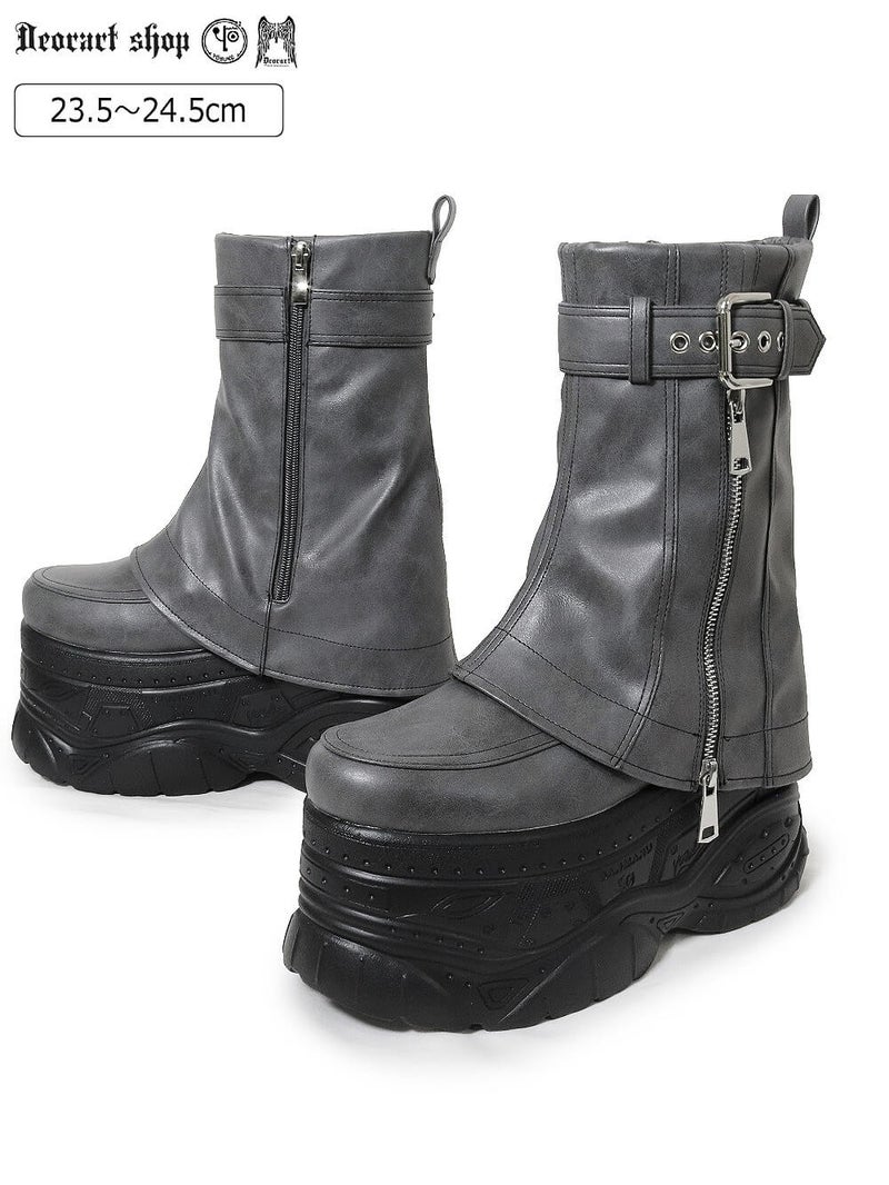 Deorart,ディオラート,靴,厚底,yosuke,カバー付きブーツ,レッグカバー,ベルト付き,ブーツ,Y2K,ゴシック,ファッション,ロングブーツ,大きいサイズ,丈夫,歩きやすい,シューズ,通販,原宿系,地雷系,バンギャ,