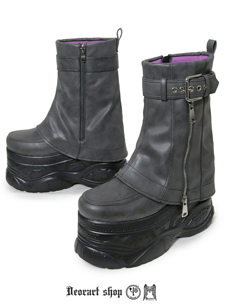 Deorart,ディオラート,靴,厚底,yosuke,カバー付きブーツ,レッグカバー,ベルト付き,ブーツ,Y2K,ゴシック,ファッション,ロングブーツ,大きいサイズ,丈夫,歩きやすい,シューズ,通販,原宿系,地雷系,バンギャ,