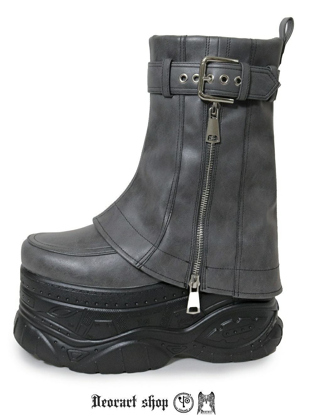Deorart,ディオラート,靴,厚底,yosuke,カバー付きブーツ,レッグカバー,ベルト付き,ブーツ,Y2K,ゴシック,ファッション,ロングブーツ,大きいサイズ,丈夫,歩きやすい,シューズ,通販,原宿系,地雷系,バンギャ,