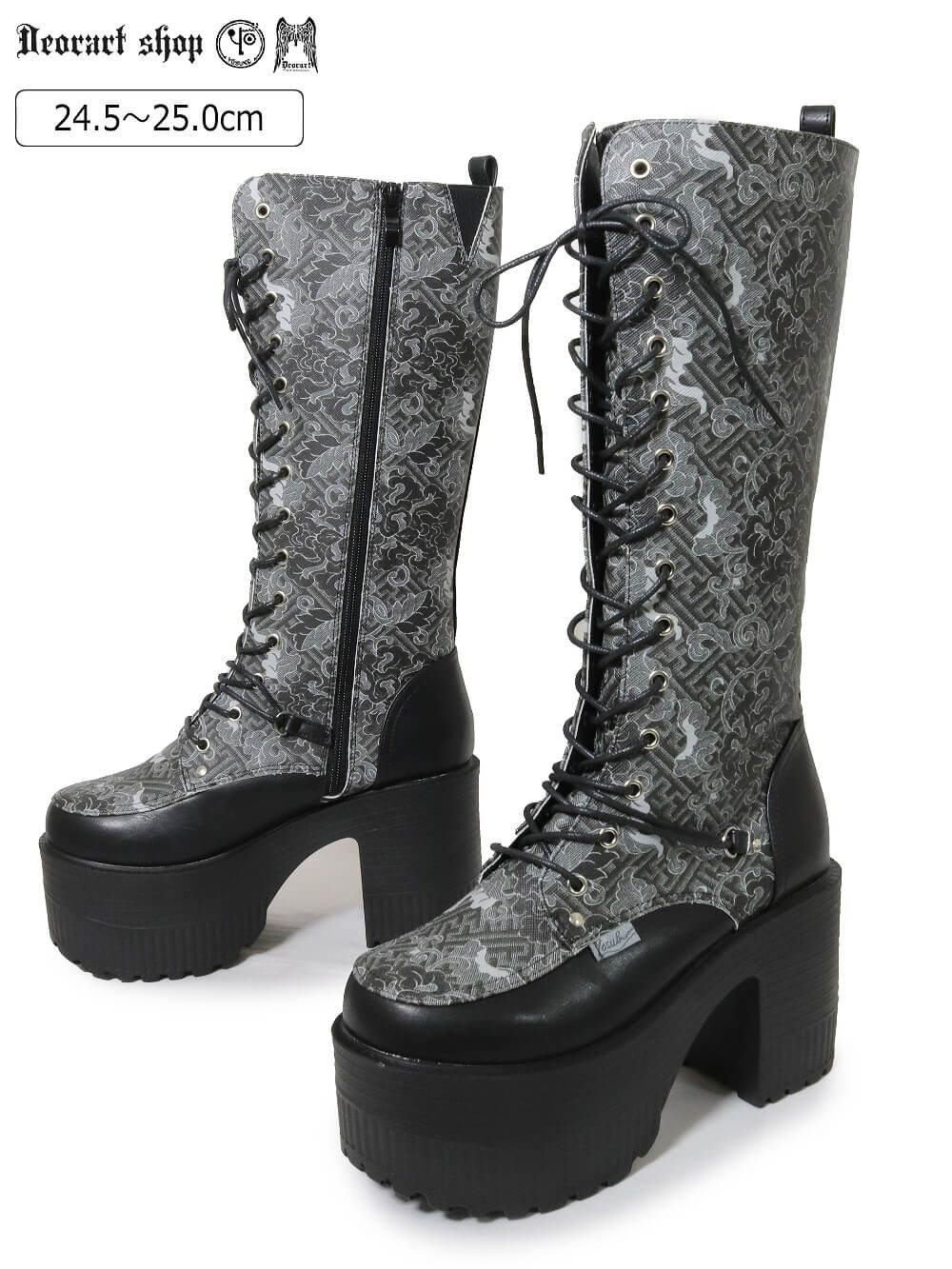 Deorart,ディオラート,靴,厚底,yosuke,中華柄,チャイナ柄,ゴシック,ファッション,ロングブーツ,大きいサイズ,丈夫,歩きやすい,シューズ,通販,原宿系,地雷系,バンギャ,