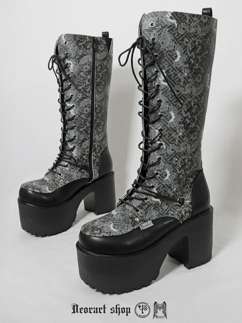 Deorart,ディオラート,靴,厚底,yosuke,中華柄,チャイナ柄,ゴシック,ファッション,ロングブーツ,大きいサイズ,丈夫,歩きやすい,シューズ,通販,原宿系,地雷系,バンギャ,
