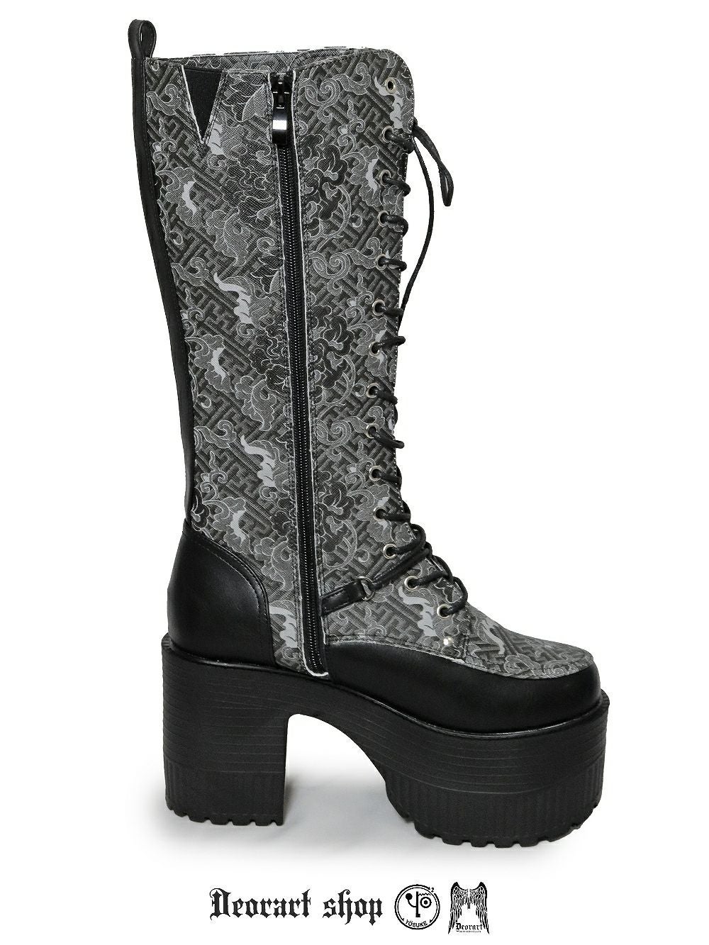Deorart,ディオラート,靴,厚底,yosuke,中華柄,チャイナ柄,ゴシック,ファッション,ロングブーツ,大きいサイズ,丈夫,歩きやすい,シューズ,通販,原宿系,地雷系,バンギャ,
