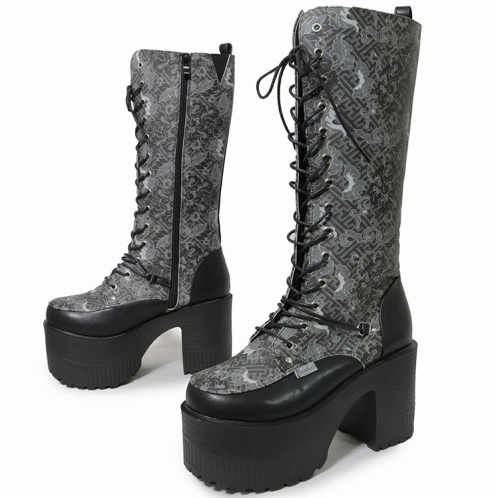 Deorart,ディオラート,靴,厚底,yosuke,中華柄,チャイナ柄,ゴシック,ファッション,ロングブーツ,大きいサイズ,丈夫,歩きやすい,シューズ,通販,原宿系,地雷系,バンギャ,