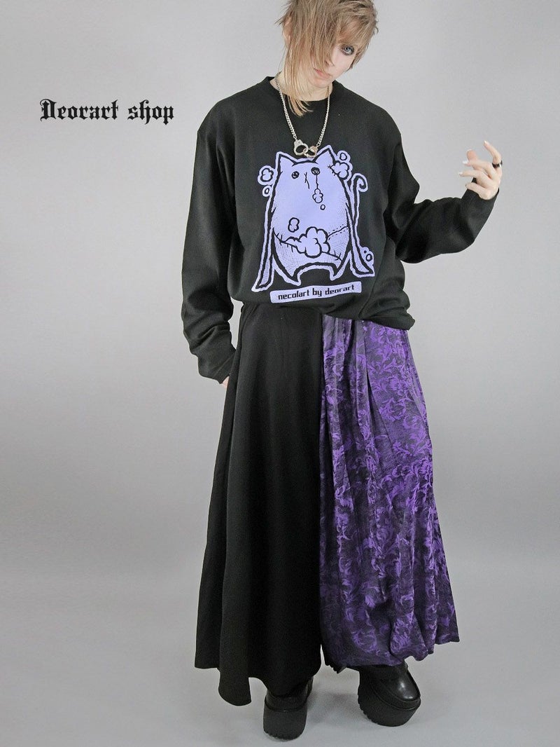 Deorart,ディオラート,necola,necolart,ネコラ,ネコラート,病みかわ,キャラクター,地雷,猫,プリント,イラスト,メンズ,レディス,ビッグT,大きいサイズ,オーバーサイズ,Tシャツ,ロンT,通販,ブランド