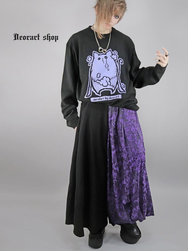 Deorart,ディオラート,necola,necolart,ネコラ,ネコラート,病みかわ,キャラクター,地雷,猫,プリント,イラスト,メンズ,レディス,ビッグT,大きいサイズ,オーバーサイズ,Tシャツ,ロンT,通販,ブランド