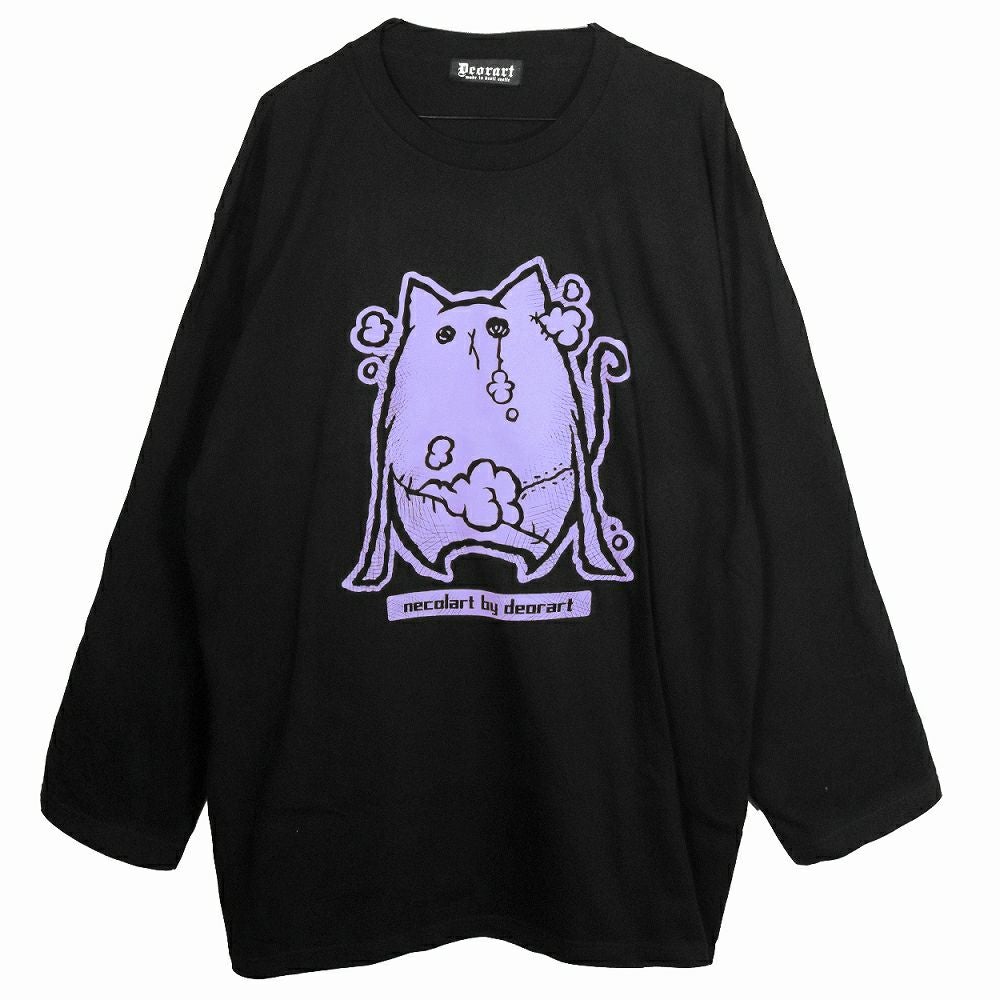 Deorart,ディオラート,necola,necolart,ネコラ,ネコラート,病みかわ,キャラクター,地雷,猫,プリント,イラスト,メンズ,レディス,ビッグT,大きいサイズ,オーバーサイズ,Tシャツ,ロンT,通販,ブランド