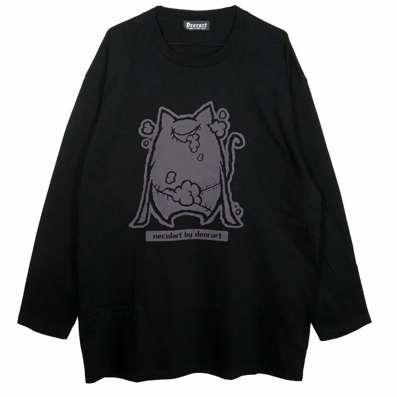 Deorart,ディオラート,necola,necolart,ネコラ,ネコラート,病みかわ,キャラクター,地雷,猫,プリント,イラスト,メンズ,レディス,ビッグT,大きいサイズ,オーバーサイズ,Tシャツ,ロンT,通販,ブランド