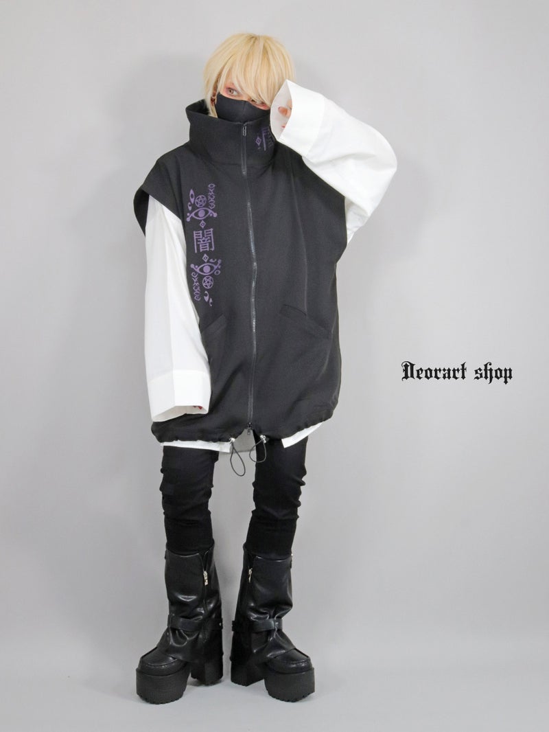 Deorart,ディオラート,地雷系,猫耳,ネコ,猫柄,サイバー,サイバーパンク,妖怪,和装,ホラー,着物,振袖,闇,漢字,原宿系,ジャージ,V系,emo,punk,rock,harajyuku,メンズ,レディース,オーバーサイズ,大きいサイズ,ゴシック,モード,ファッション,服,通販