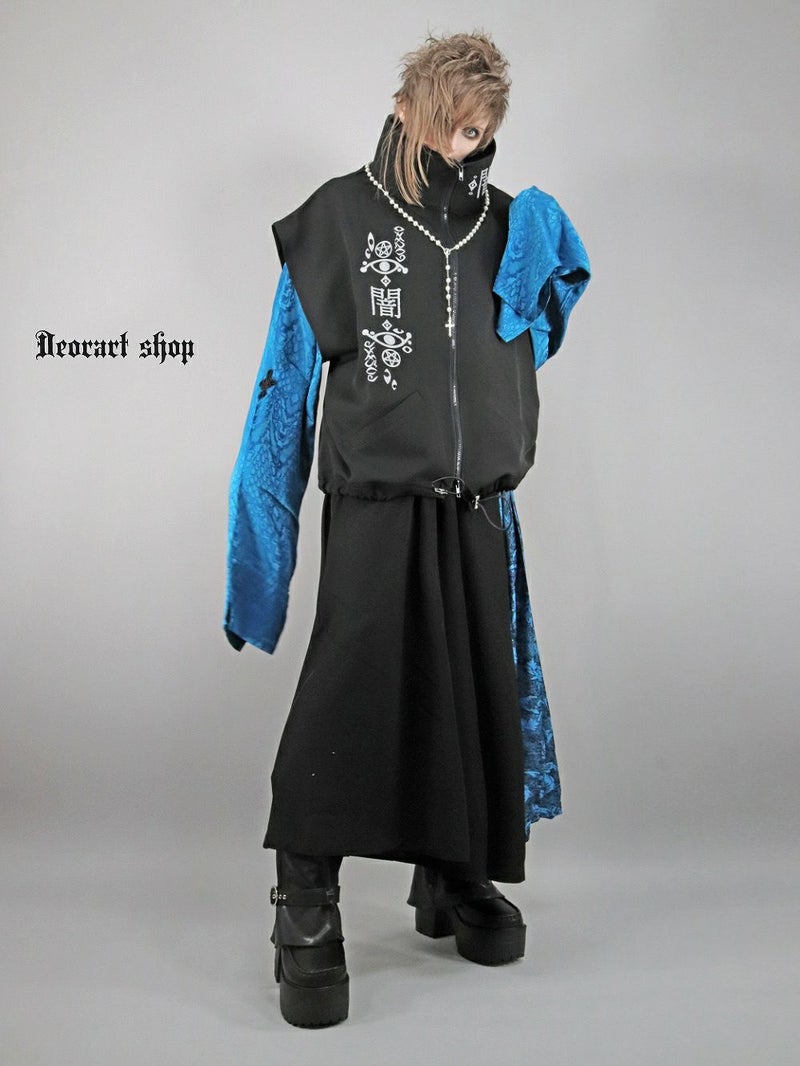 Deorart,ディオラート,地雷系,猫耳,ネコ,猫柄,サイバー,サイバーパンク,妖怪,和装,ホラー,着物,振袖,闇,漢字,原宿系,ジャージ,V系,emo,punk,rock,harajyuku,メンズ,レディース,オーバーサイズ,大きいサイズ,ゴシック,モード,ファッション,服,通販