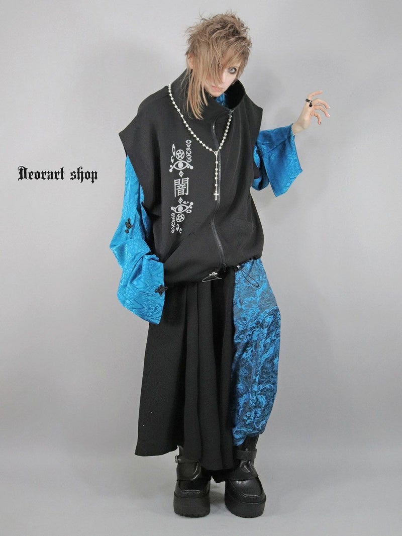 Deorart,ディオラート,地雷系,猫耳,ネコ,猫柄,サイバー,サイバーパンク,妖怪,和装,ホラー,着物,振袖,闇,漢字,原宿系,ジャージ,V系,emo,punk,rock,harajyuku,メンズ,レディース,オーバーサイズ,大きいサイズ,ゴシック,モード,ファッション,服,通販