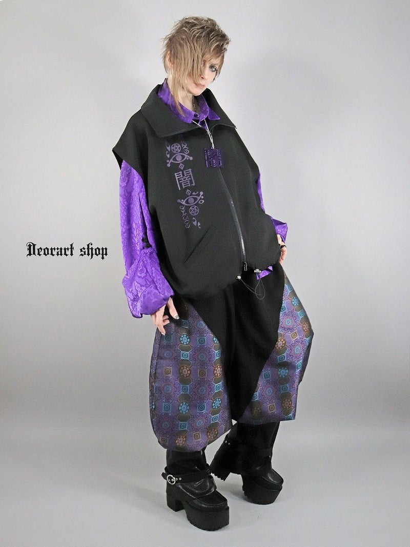 Deorart,ディオラート,地雷系,猫耳,ネコ,猫柄,サイバー,サイバーパンク,妖怪,和装,ホラー,着物,振袖,闇,漢字,原宿系,ジャージ,V系,emo,punk,rock,harajyuku,メンズ,レディース,オーバーサイズ,大きいサイズ,ゴシック,モード,ファッション,服,通販