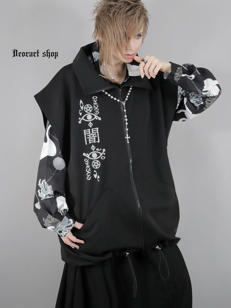 Deorart,ディオラート,地雷系,猫耳,ネコ,猫柄,サイバー,サイバーパンク,妖怪,和装,ホラー,着物,振袖,闇,漢字,原宿系,ジャージ,V系,emo,punk,rock,harajyuku,メンズ,レディース,オーバーサイズ,大きいサイズ,ゴシック,モード,ファッション,服,通販