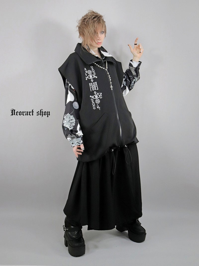 Deorart,ディオラート,地雷系,猫耳,ネコ,猫柄,サイバー,サイバーパンク,妖怪,和装,ホラー,着物,振袖,闇,漢字,原宿系,ジャージ,V系,emo,punk,rock,harajyuku,メンズ,レディース,オーバーサイズ,大きいサイズ,ゴシック,モード,ファッション,服,通販