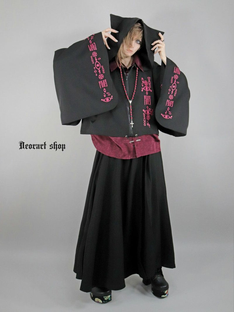 Deorart,ディオラート,地雷系,猫耳,ネコミミ,ケモミミ,パーカー,尻尾,猫柄,サイバー,サイバーパンク,妖怪,和装,ホラー,着物,振袖,闇,漢字,原宿系,ジャージ,V系,emo,punk,rock,harajyuku,メンズ,レディース,オーバーサイズ,大きいサイズ,ゴシック,モード,ファッション,服,通販