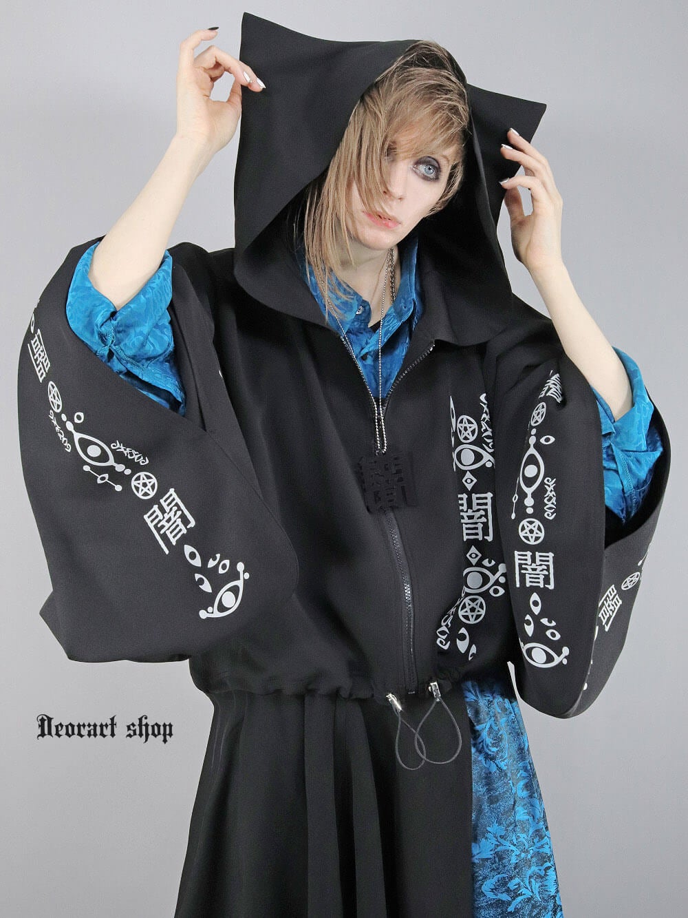 Deorart,ディオラート,地雷系,猫耳,ネコミミ,ケモミミ,パーカー,尻尾,猫柄,サイバー,サイバーパンク,妖怪,和装,ホラー,着物,