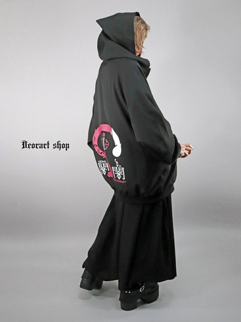 Deorart,ディオラート,地雷系,猫耳,ネコミミ,ケモミミ,パーカー,尻尾,猫柄,サイバー,サイバーパンク,妖怪,和装,ホラー,着物,振袖,闇,漢字,原宿系,ジャージ,V系,emo,punk,rock,harajyuku,メンズ,レディース,オーバーサイズ,大きいサイズ,ゴシック,モード,ファッション,服,通販