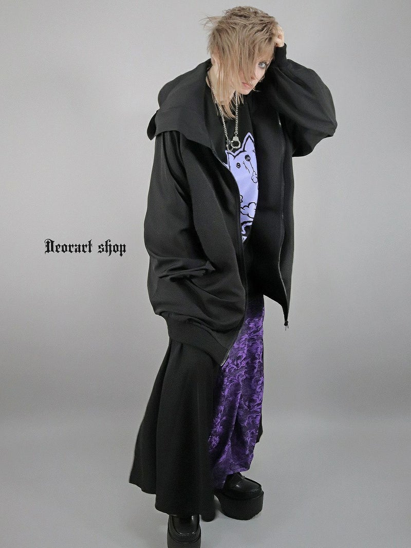 Deorart,ディオラート,地雷系,猫耳,ネコミミ,ケモミミ,パーカー,尻尾,猫柄,サイバー,サイバーパンク,妖怪,和装,ホラー,着物,振袖,闇,漢字,原宿系,ジャージ,V系,emo,punk,rock,harajyuku,メンズ,レディース,オーバーサイズ,大きいサイズ,ゴシック,モード,ファッション,服,通販