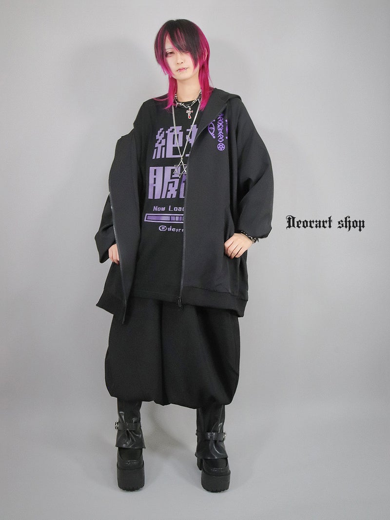 Deorart,ディオラート,地雷系,猫耳,ネコミミ,ケモミミ,パーカー,尻尾,猫柄,サイバー,サイバーパンク,妖怪,和装,ホラー,着物,振袖,闇,漢字,原宿系,ジャージ,V系,emo,punk,rock,harajyuku,メンズ,レディース,オーバーサイズ,大きいサイズ,ゴシック,モード,ファッション,服,通販