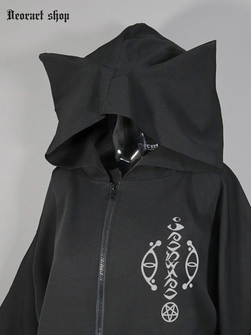 Deorart,ディオラート,地雷系,猫耳,ネコミミ,ケモミミ,パーカー,尻尾,猫柄,サイバー,サイバーパンク,妖怪,和装,ホラー,着物,振袖,闇,漢字,原宿系,ジャージ,V系,emo,punk,rock,harajyuku,メンズ,レディース,オーバーサイズ,大きいサイズ,ゴシック,モード,ファッション,服,通販