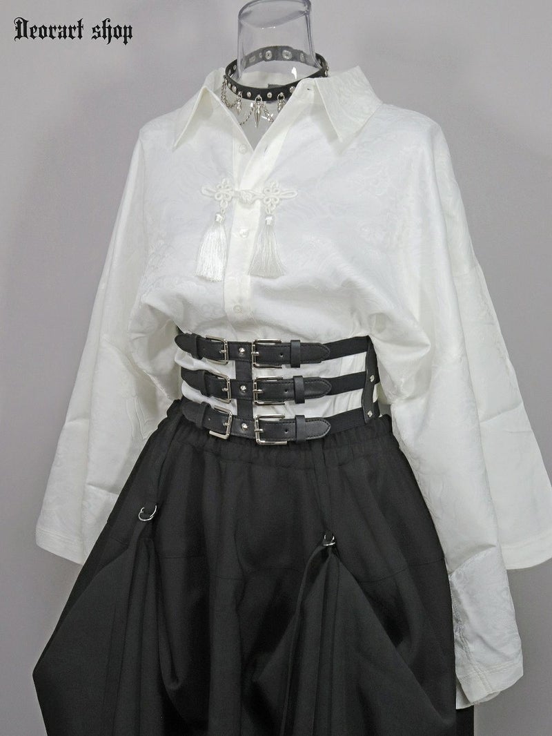 Deorart,ディオラート,モード,ゴシック,ゴスロリ,Y2K,ベルト,太ベルト,コルセット,伸びる,苦しくない,ロリータ,地雷系,バックル,拘束,首輪,人間,ライブ,ファッション,衣装,メンズ,レディス,通販