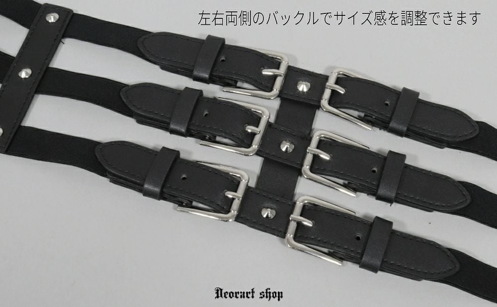 Deorart,ディオラート,モード,ゴシック,ゴスロリ,Y2K,ベルト,太ベルト,コルセット,伸びる,苦しくない,ロリータ,地雷系,バックル,拘束,首輪,人間,ライブ,ファッション,衣装,メンズ,レディス,通販