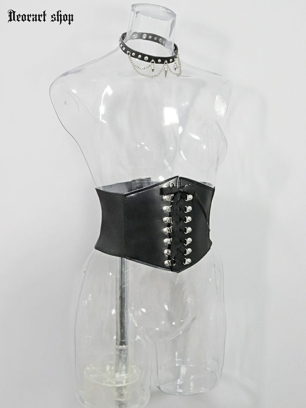 Deorart,ディオラート,モード,ゴシック,ゴスロリ,Y2K,ベルト,太ベルト,コルセット,伸びる,苦しくない,ロリータ,地雷系,バックル,拘束,首輪,人間,ライブ,ファッション,衣装,メンズ,レディス,通販