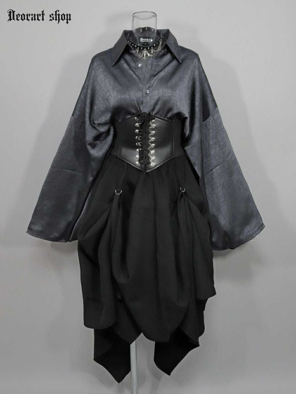 Deorart,ディオラート,モード,ゴシック,ゴスロリ,Y2K,ベルト,太ベルト,コルセット,伸びる,苦しくない,ロリータ,地雷系,バックル,拘束,首輪,人間,ライブ,ファッション,衣装,メンズ,レディス,通販