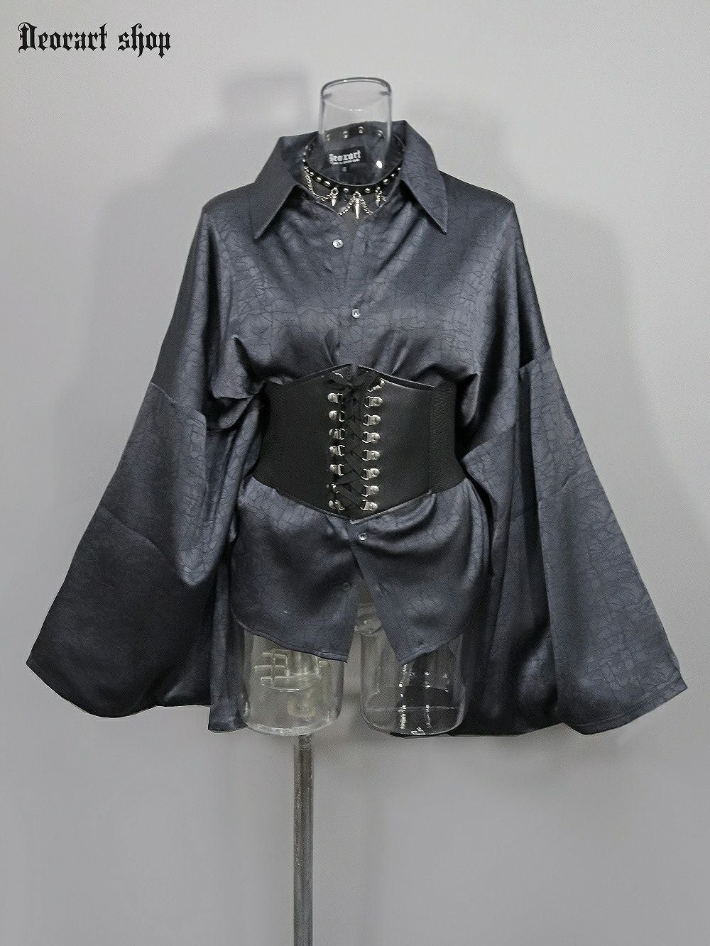 Deorart,ディオラート,モード,ゴシック,ゴスロリ,Y2K,ベルト,太ベルト,コルセット,伸びる,苦しくない,ロリータ,地雷系,バックル,拘束,首輪,人間,ライブ,ファッション,衣装,メンズ,レディス,通販