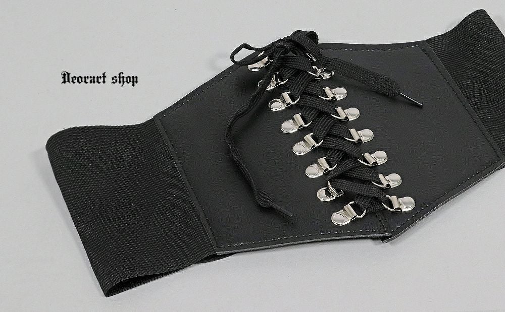 Deorart,ディオラート,モード,ゴシック,ゴスロリ,Y2K,ベルト,太ベルト,コルセット,伸びる,苦しくない,ロリータ,地雷系,バックル,拘束,首輪,人間,ライブ,ファッション,衣装,メンズ,レディス,通販